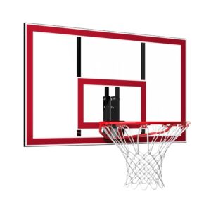 Panier de basket SB100 noir rouge pour enfant et adulte à fixer au